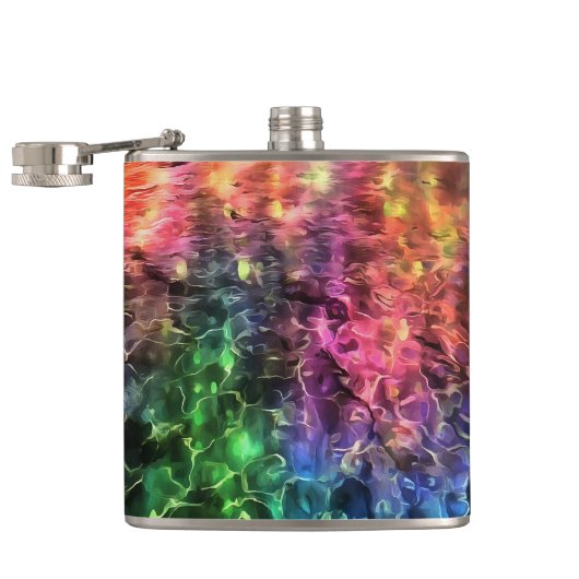 Het einde van de Abstracte kunst van de regenboogs Heupfles (Geopend)