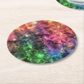 Het einde van de Abstracte kunst van de regenboogs Ronde Kartonnen Onderzetter (Gebogen)