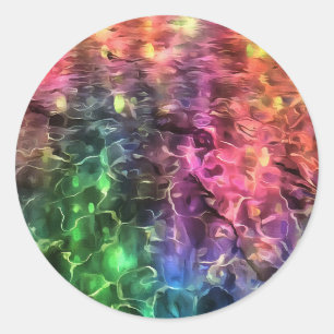 Het einde van de Abstracte kunst van de regenboogs Ronde Sticker