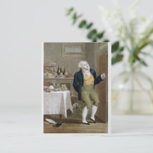 Het einde van de gastronomen briefkaart (Staand voorkant)