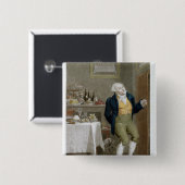 Het einde van de gastronomen vierkante button 5,1 cm (Voorkant /achterkant)