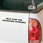 Het Einde van de hulp de Tailgating Epidemie Bumpersticker (Op Truck)