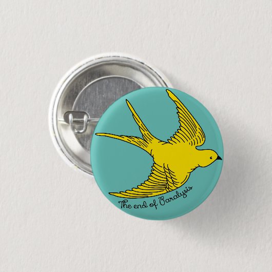 Het einde van de paralyse gele vogel Button (Voorkant /achterkant)