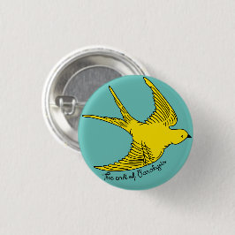 Het einde van de paralyse gele vogel Button