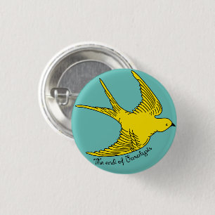 Het einde van de paralyse gele vogel Button