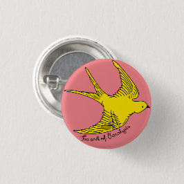 Het einde van de paralyse gele vogel Button