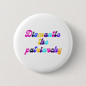 Het einde van de Patriarchaat Dark Rainbow Ronde Button 5,7 Cm (Voorkant)