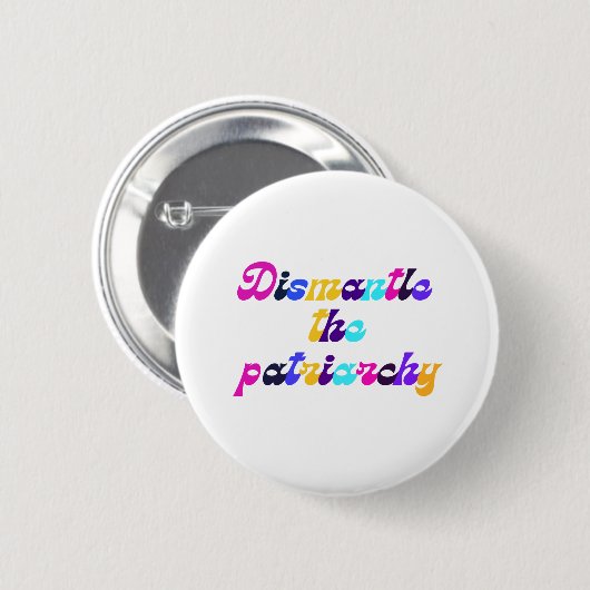 Het einde van de Patriarchaat Dark Rainbow Ronde Button 5,7 Cm (Voorkant /achterkant)
