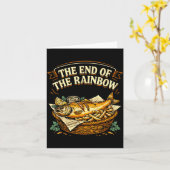 Het einde van de regenboog grappige fish and chips kaart (Gele Bloem)