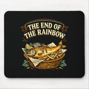 Het einde van de regenboog grappige fish and chips muismat