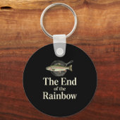 Het einde van de regenboog grappige forel visvangs sleutelhanger (Voorkant)