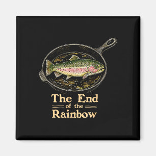 Het einde van de regenboog grappige forelvis op pa magneet