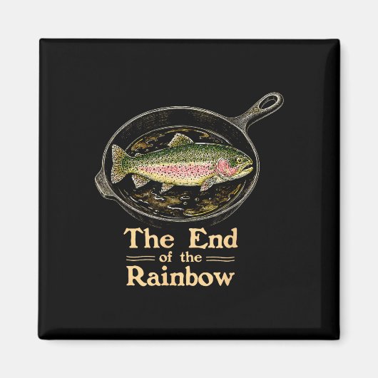 Het einde van de regenboog grappige forelvis op pa magneet (Voorkant)
