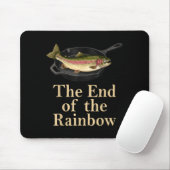 Het einde van de regenboog retro grappige forel vi muismat (Met muis)