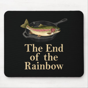 Het einde van de regenboog retro grappige forel vi muismat