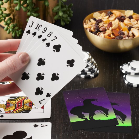 Het einde van de Silhouette-speelkaarten van het s Pokerkaarten (Insitu)