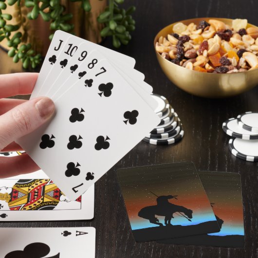 Het einde van de Silhouette-speelkaarten van het s Pokerkaarten (Insitu)