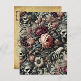 Het einde van de sluimer - Gotisch Victoriaans Feestdagenkaart