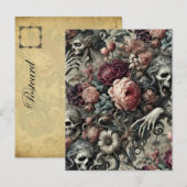 Het einde van de sluimer - Gotisch Victoriaans Feestdagenkaart (Voorkant / Achterkant)