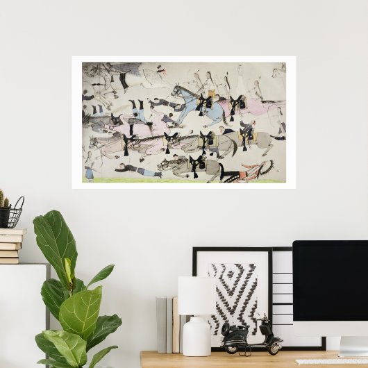 Het einde van de strijd (inkt op papier) poster (Thuiskantoor)