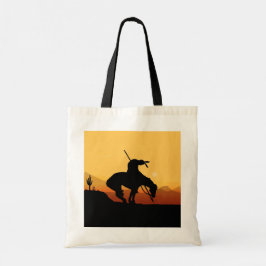 Het einde van de Trail Silhouette Canvas tas