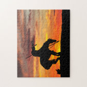 Het einde van de Trail Silhouette Jigzaag Puzzle Legpuzzel (Verticaal)