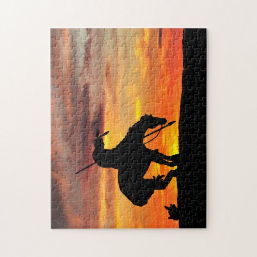 Het einde van de Trail Silhouette Jigzaag Puzzle Legpuzzel (Verticaal)