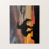 Het einde van de Trail Silhouette Jigzaag Puzzle Legpuzzel (Verticaal)