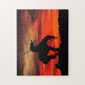 Het einde van de Trail Silhouette Jigzaag Puzzle Legpuzzel (Verticaal)