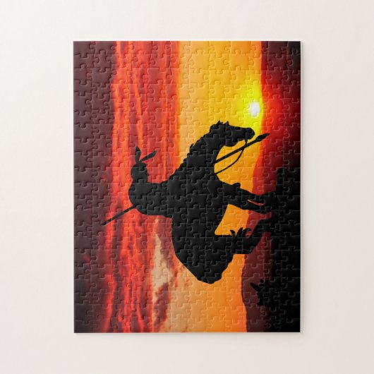 Het einde van de Trail Silhouette Jigzaag Puzzle Legpuzzel (Verticaal)