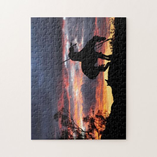 Het einde van de Trail Silhouette Jigzaag Puzzle Legpuzzel (Verticaal)