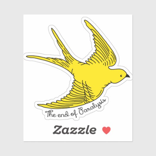 Het einde van de verlamming sticker (Vel)