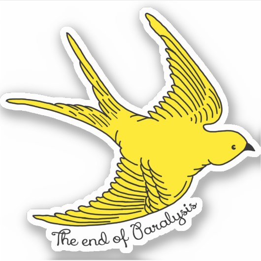 Het einde van de verlamming sticker (Voorkant)