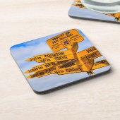 Het einde van de weg bier onderzetter (Linkerzijde)