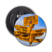 Het einde van de weg button flesopener (Voorkant)