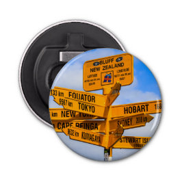 Het einde van de weg button flesopener