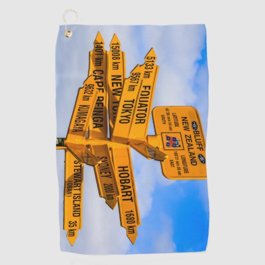 Het einde van de weg golfhanddoek (Voorkant)
