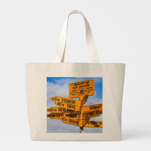 Het einde van de weg grote tote bag (Achterkant)