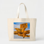Het einde van de weg grote tote bag (Voorkant)