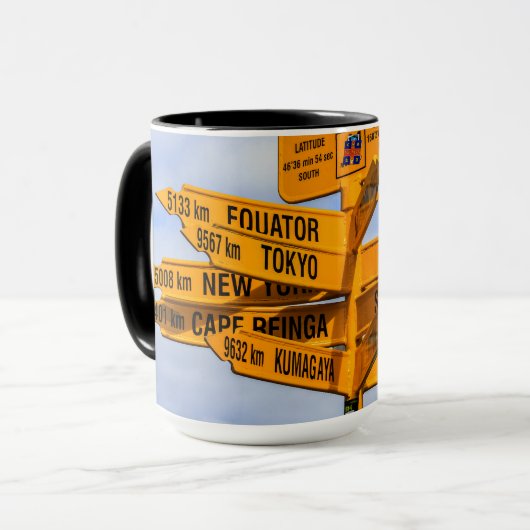 Het einde van de weg mok (Voorkant links)