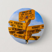Het einde van de weg ronde button 5,7 cm (Voorkant)