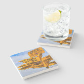 Het einde van de weg stenen onderzetter (Zijkant)