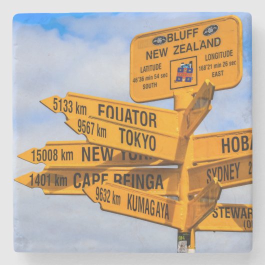 Het einde van de weg stenen onderzetter (Voorkant)