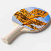 Het einde van de weg tafeltennisbatje (Voorkant Gekanteld)
