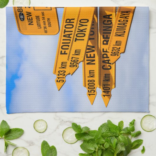 Het einde van de weg theedoek (Gevouwen)