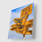 Het einde van de weg vierkante klok (Hoek)