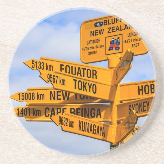 Het einde van de weg zandsteen onderzetter (Voorkant)