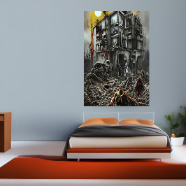 Het einde van de wereld | AI Art Poster