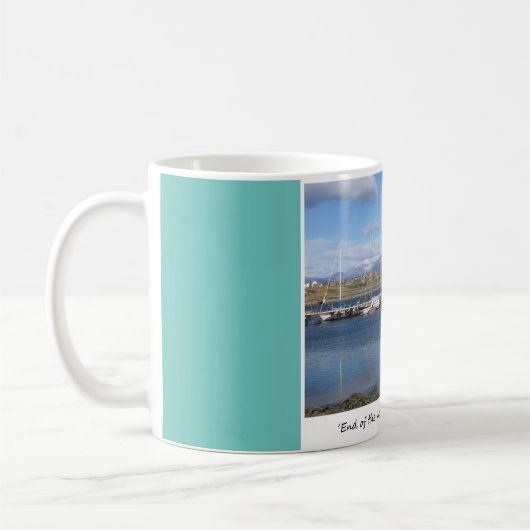 Het einde van de wereld, Ushuaia, Argentinië Koffiemok (Links)