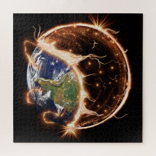 Het einde van de wereldpuzzel. legpuzzel (Horizontaal)